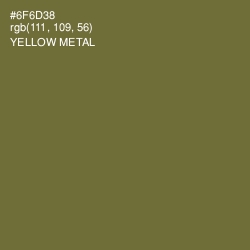 #6F6D38 - Yellow Metal Color Image